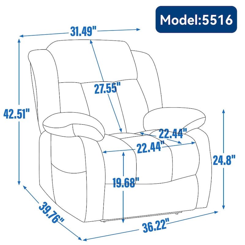 Faux Leather Dual Motor Power Lift Recliner Chair with 8-Point Massage and Lumbar Heating
