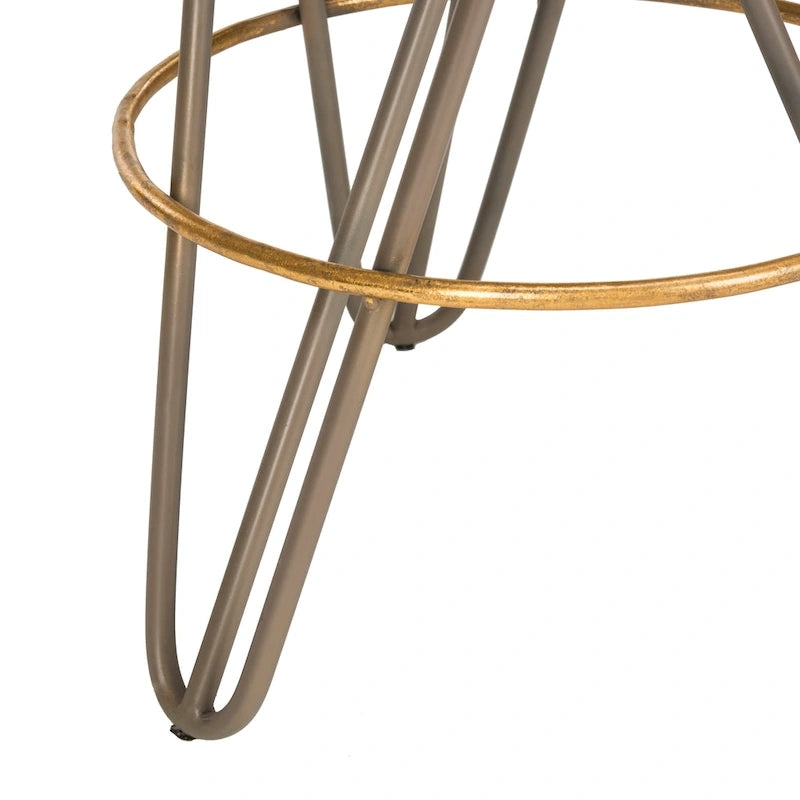30 Inch Gold Leaf Bar Stool - 18Wx18Dx30H