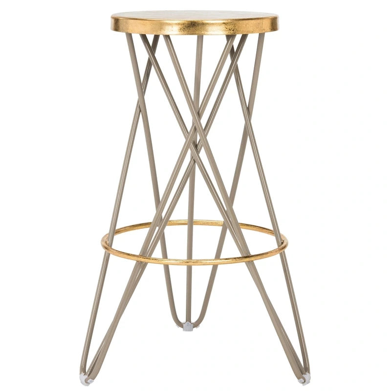 30 Inch Gold Leaf Bar Stool - 18Wx18Dx30H