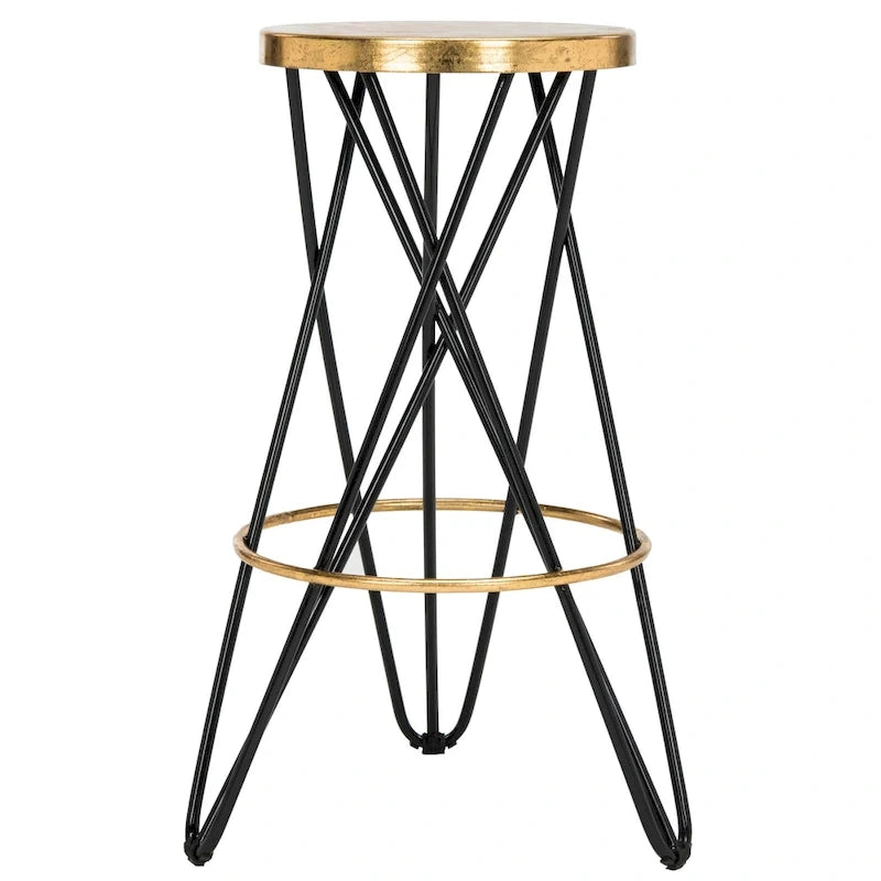 30 Inch Gold Leaf Bar Stool - 18Wx18Dx30H