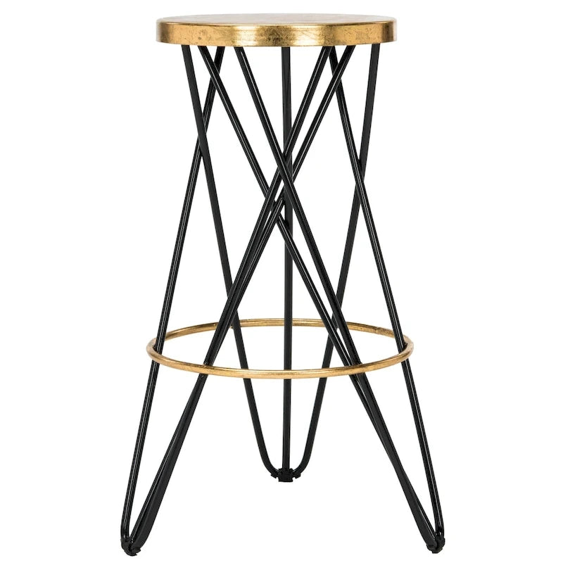 30 Inch Gold Leaf Bar Stool - 18Wx18Dx30H