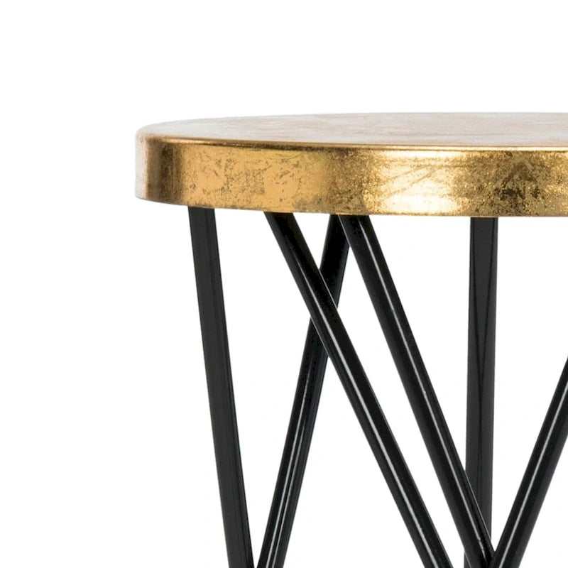 30 Inch Gold Leaf Bar Stool - 18Wx18Dx30H