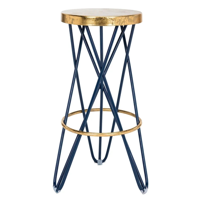 30 Inch Gold Leaf Bar Stool - 18Wx18Dx30H