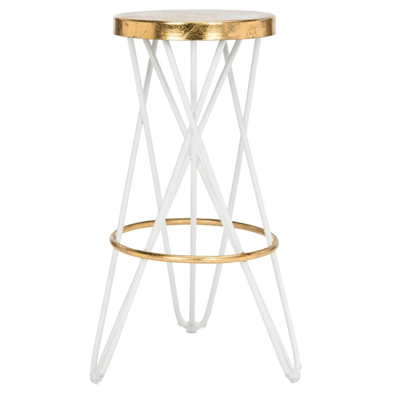 30 Inch Gold Leaf Bar Stool - 18Wx18Dx30H