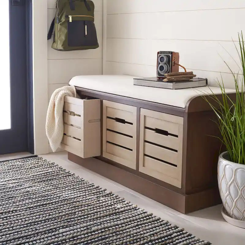 3-Drawer Cushion Bench - 42Wx15Dx20H