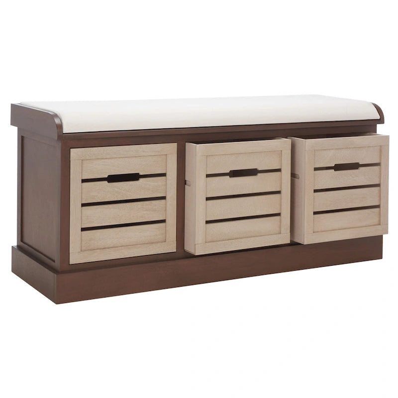 3-Drawer Cushion Bench - 42Wx15Dx20H