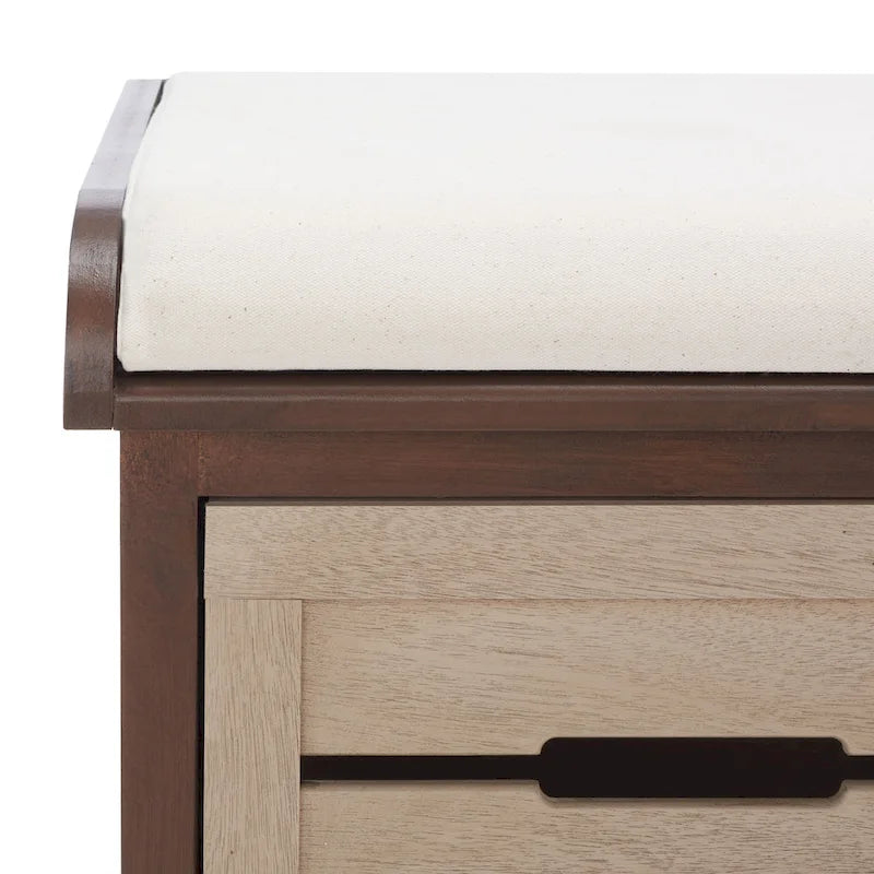 3-Drawer Cushion Bench - 42Wx15Dx20H