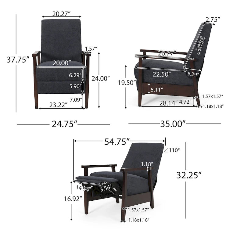 Upholstered Pushback Recliner