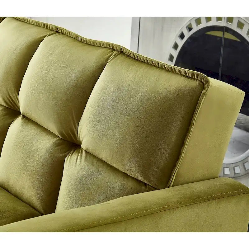Comfortable Velvet Multi-position Sleeper Sofa Bed
