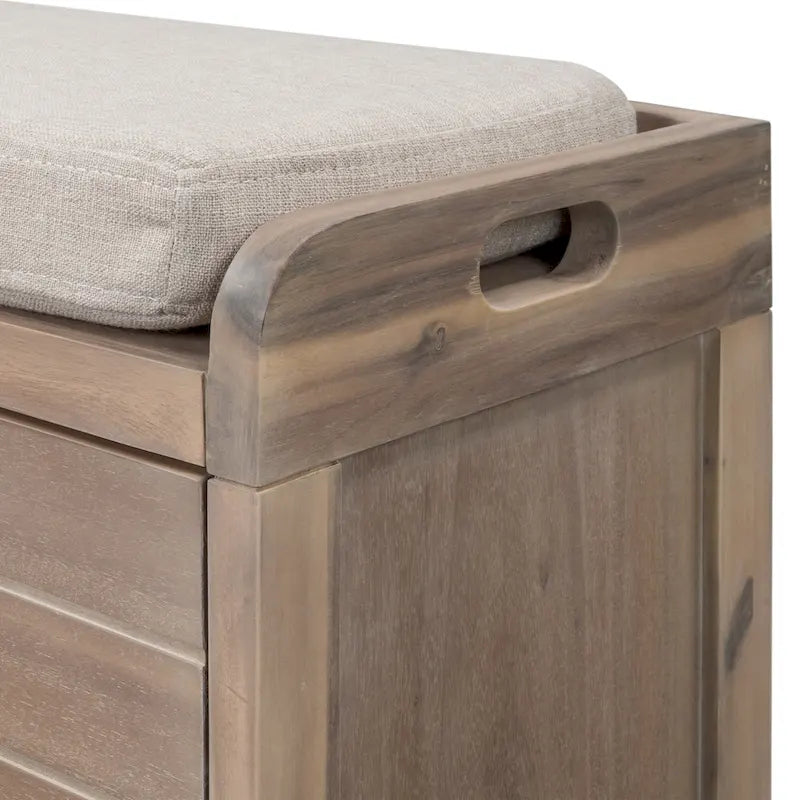 Fully Assembled Shoe Bench with Removable Cushion