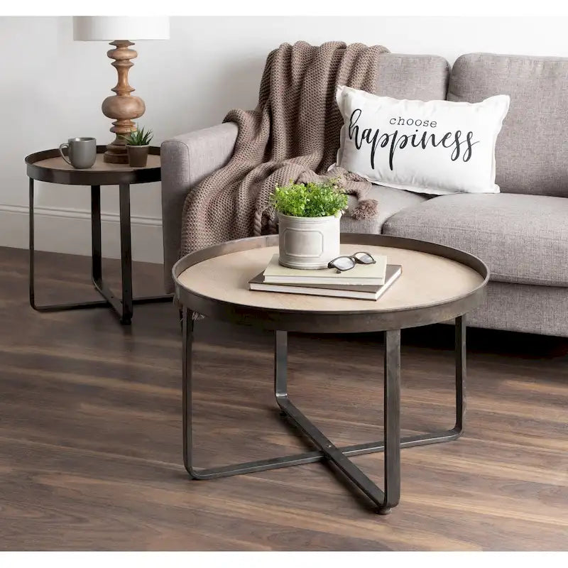 Round Modern Coffee Table - 28 Diameter