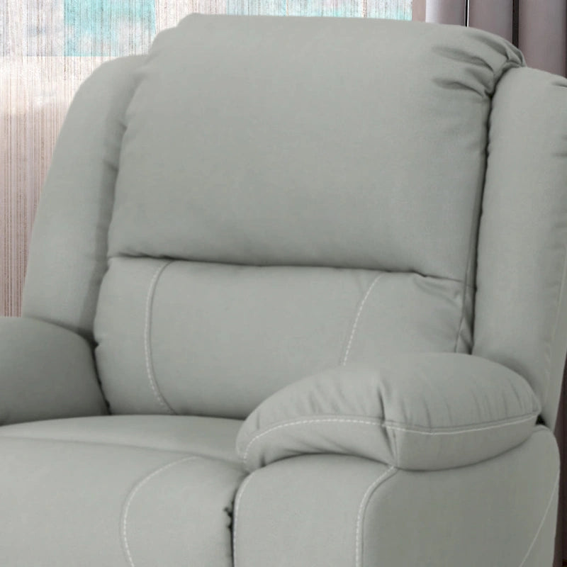 Tufted Faux Leather Swivel Recliner