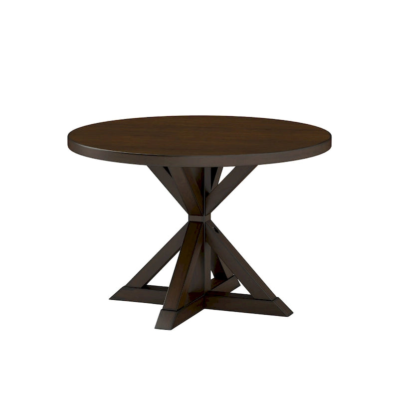 Round Cross-Buck Base Dining Table - 47.25 Diameter