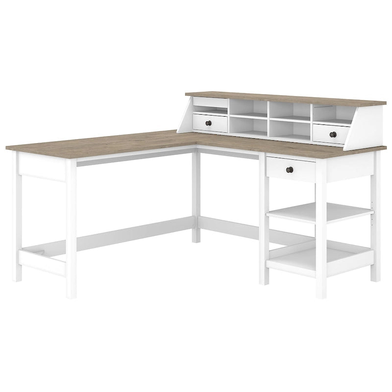 60W L Shaped Computer Desk with Organizer