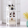3-Tier Ladder Shelf, Bathroom Shelf Freestanding, Open Wood Shelving Unit