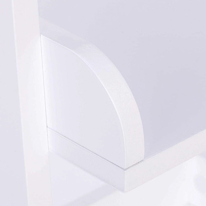 3-Tier Ladder Shelf, Bathroom Shelf Freestanding, Open Wood Shelving Unit