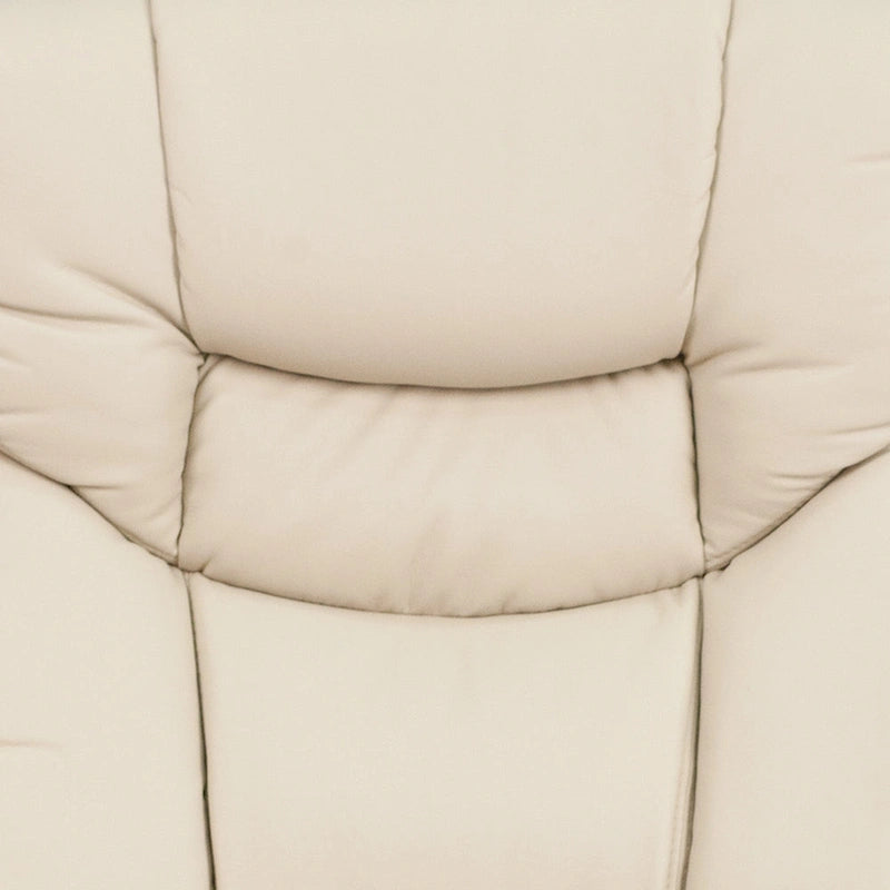 Contemporary Multi-Position Recliner and Curved Ottoman with Swivel Base - 34 - 44.5D x 33W x 41.25H