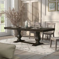 Ruddy Road Espresso 94" Expandable Wood Dining Table with Trestle Base