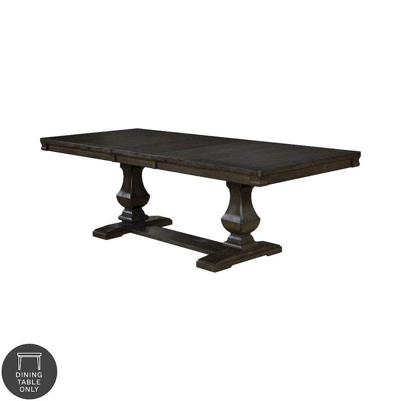 Ruddy Road Espresso 94" Expandable Wood Dining Table with Trestle Base