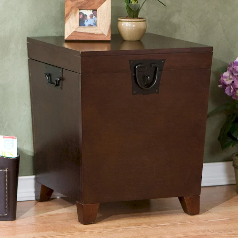 Espresso Trunk Side Table