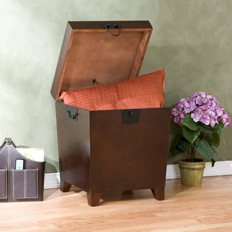 Espresso Trunk Side Table