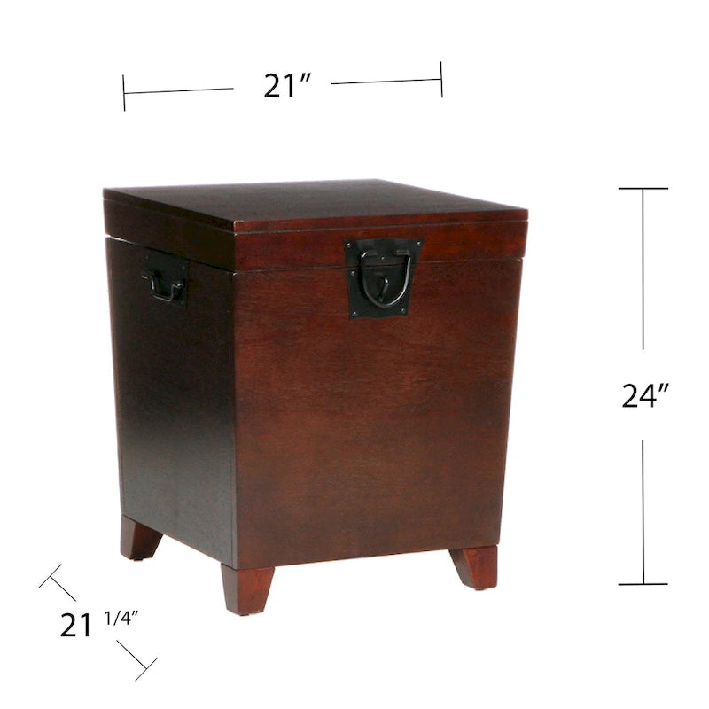 Espresso Trunk Side Table