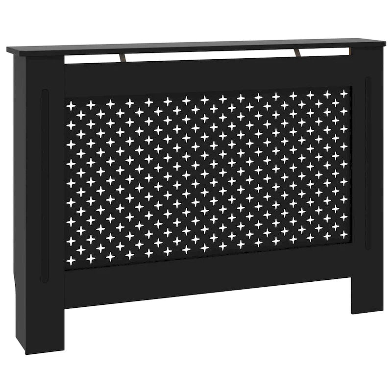 Radiator Cover Black 44.1x7.5x32.1 MDF