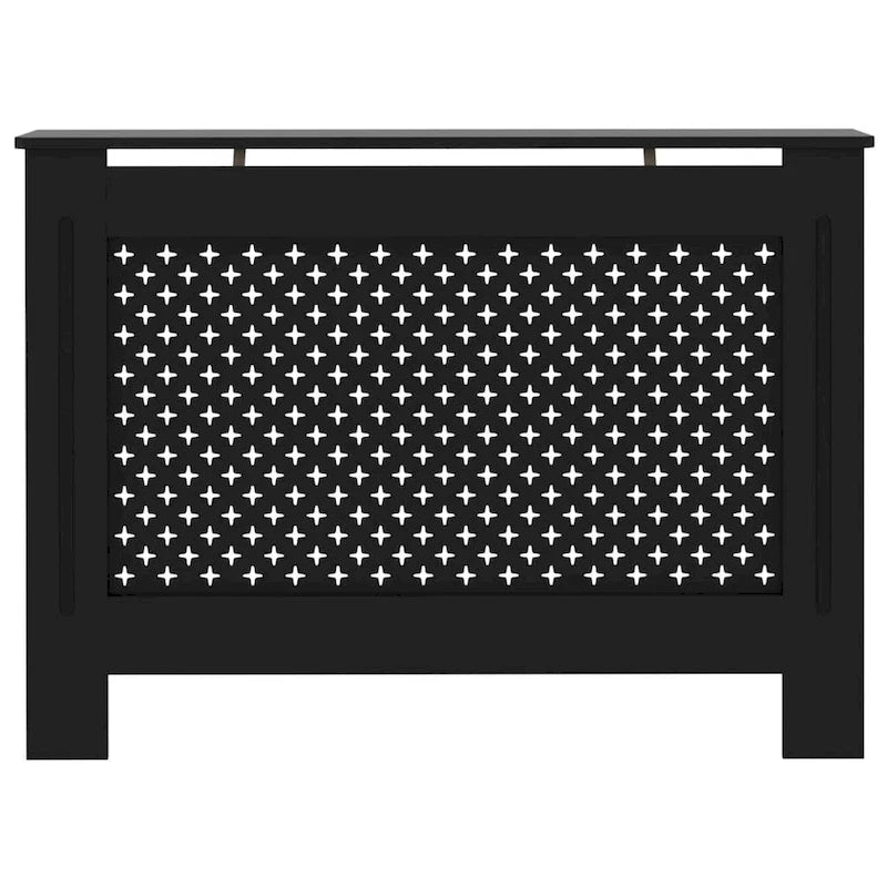Radiator Cover Black 44.1x7.5x32.1 MDF