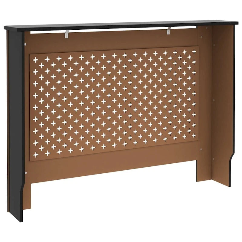 Radiator Cover Black 44.1x7.5x32.1 MDF