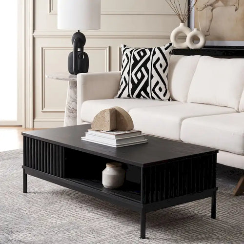 2-Door Storage Coffee Table - 44Wx21Dx15H