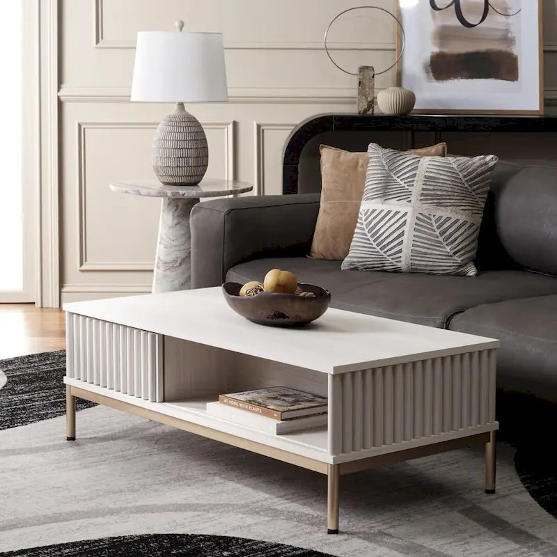 2-Door Storage Coffee Table - 44Wx21Dx15H