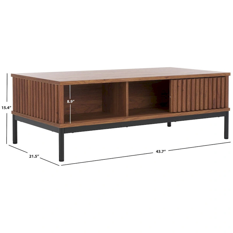 2-Door Storage Coffee Table - 44Wx21Dx15H