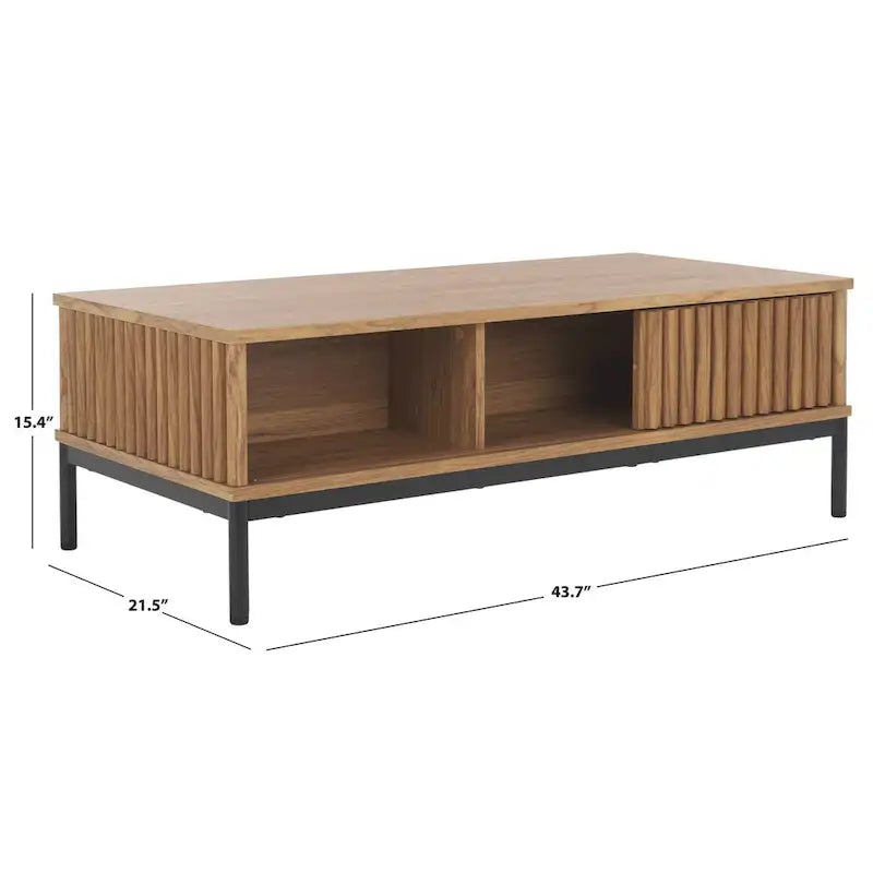 2-Door Storage Coffee Table - 44Wx21Dx15H