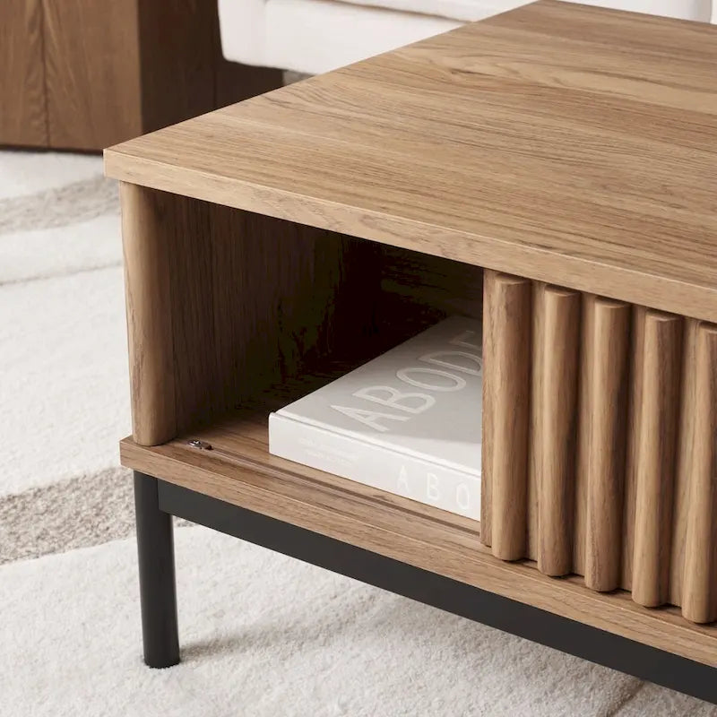 2-Door Storage Coffee Table - 44Wx21Dx15H