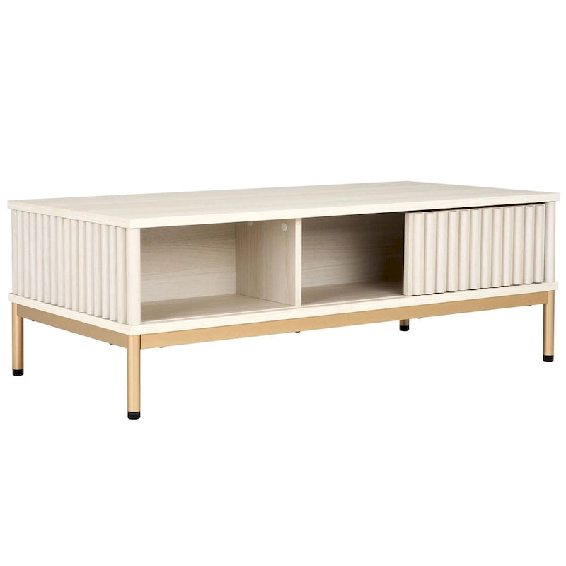 2-Door Storage Coffee Table - 44Wx21Dx15H