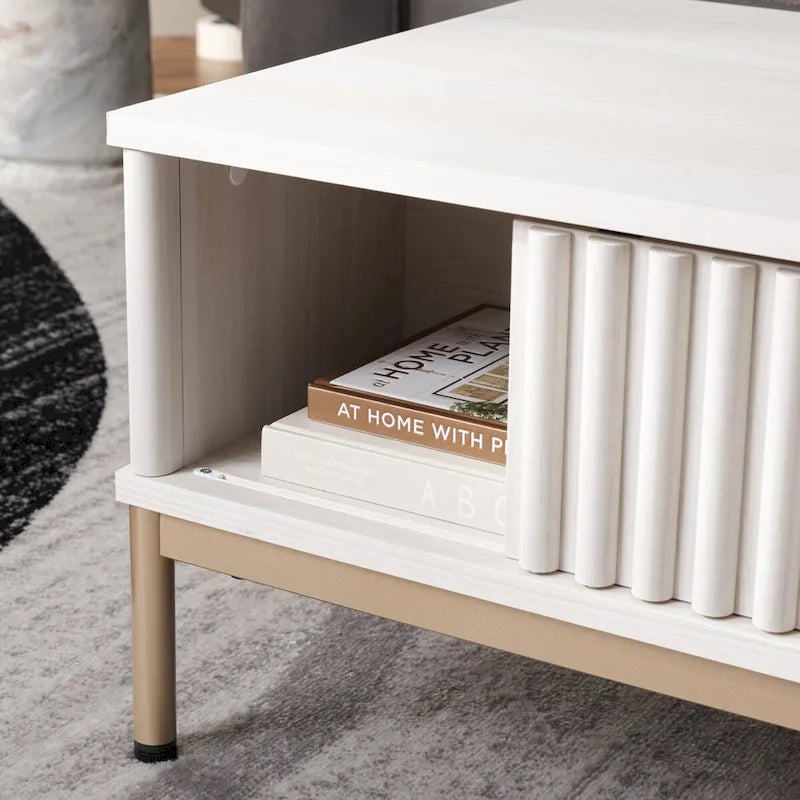 2-Door Storage Coffee Table - 44Wx21Dx15H