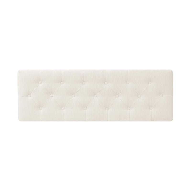 Mid-Century Modern Upholstered Storage Ottoman with Button Tufting