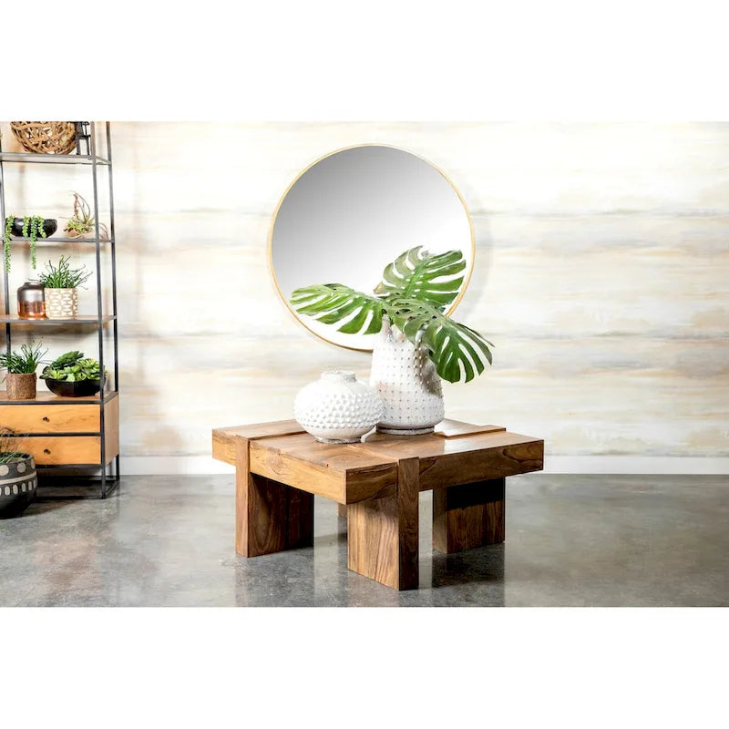 Natural Sheesham Wooden Square Coffee Table