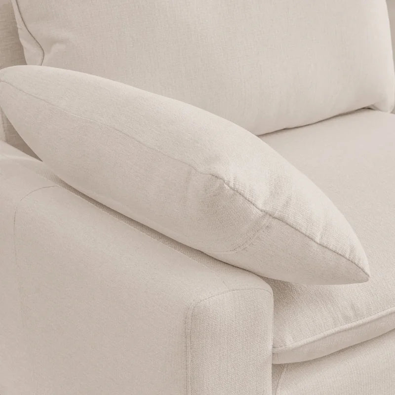 L-Shaped Upholstered Sofa with Chaise