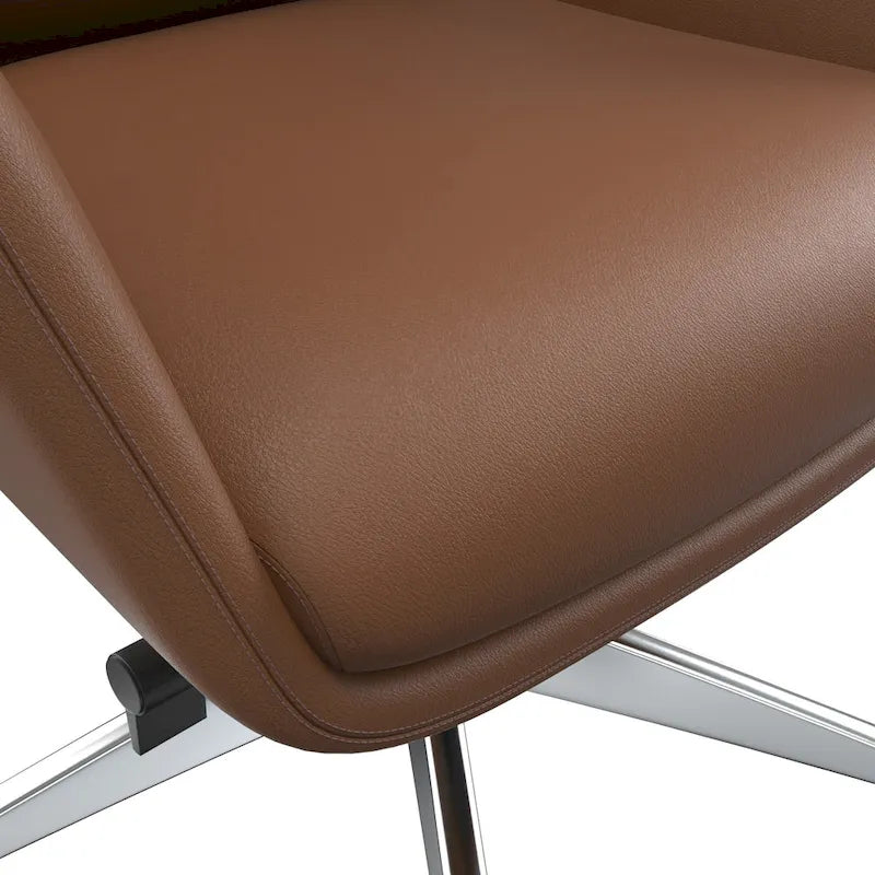 Summit High-Back Leather Office Chair with Swivel and Tilt