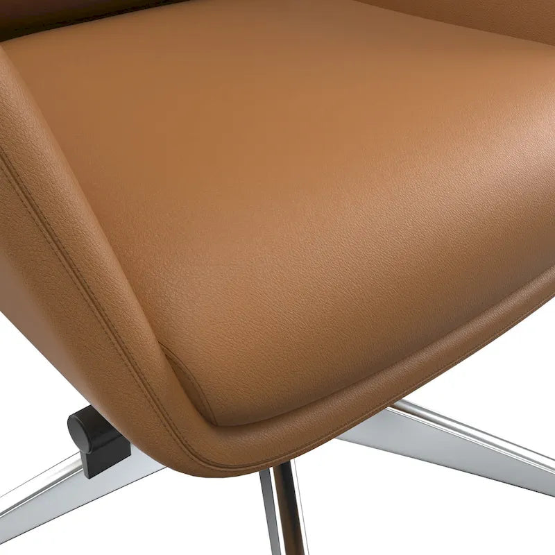 Summit High-Back Leather Office Chair with Swivel and Tilt
