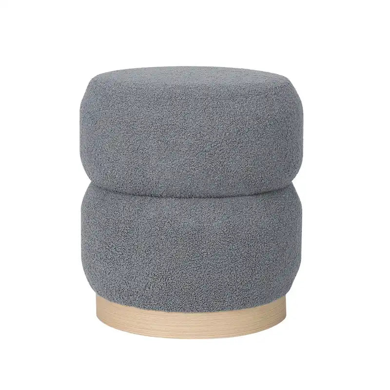 Teddy Round Upholstered Ottoman Stool