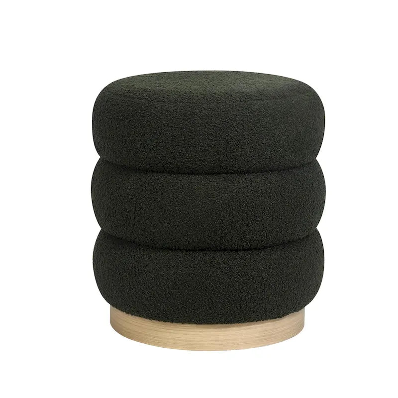 Teddy Round Upholstered Ottoman Stool