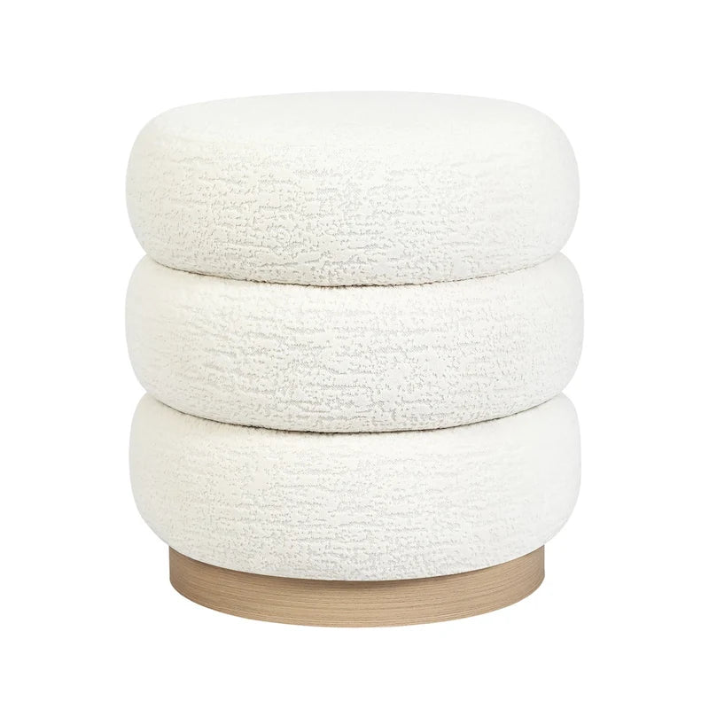 Teddy Round Upholstered Ottoman Stool