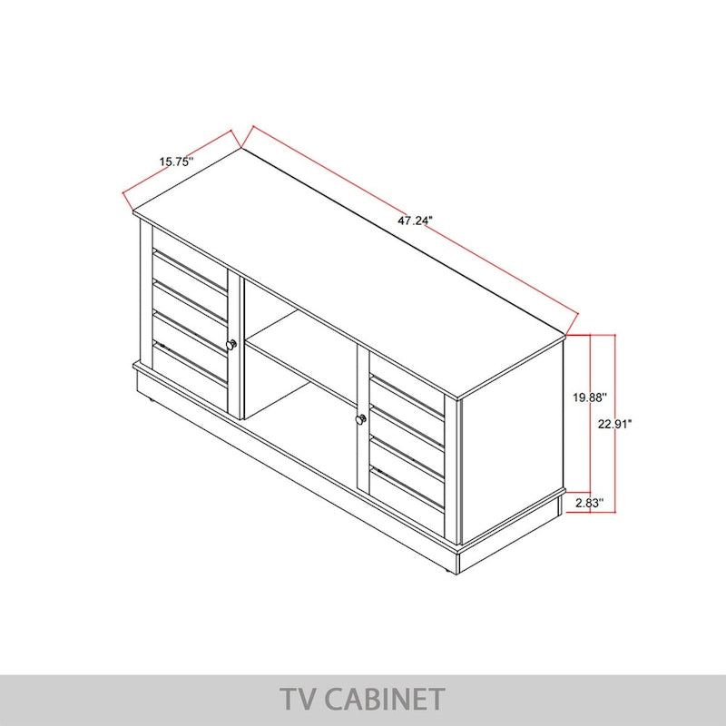 Vintage 47-Inch TV Stand Console