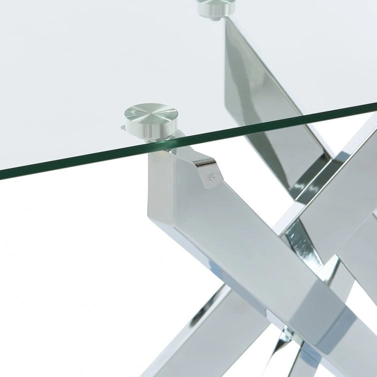 45.3 Glass Top Console Table
