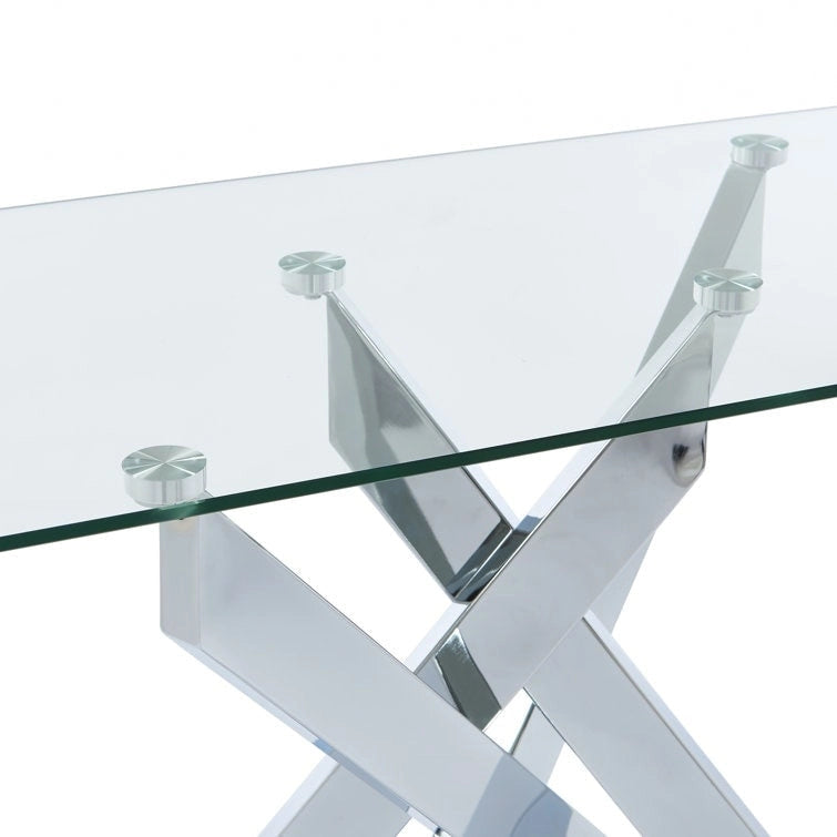 45.3 Glass Top Console Table