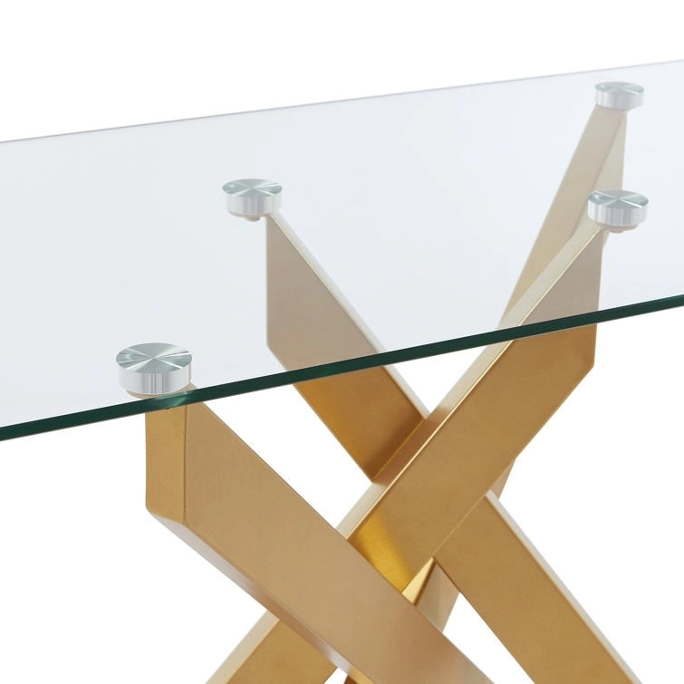 45.3 Glass Top Console Table