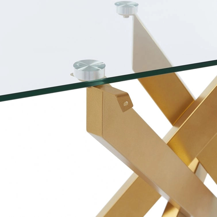 45.3 Glass Top Console Table