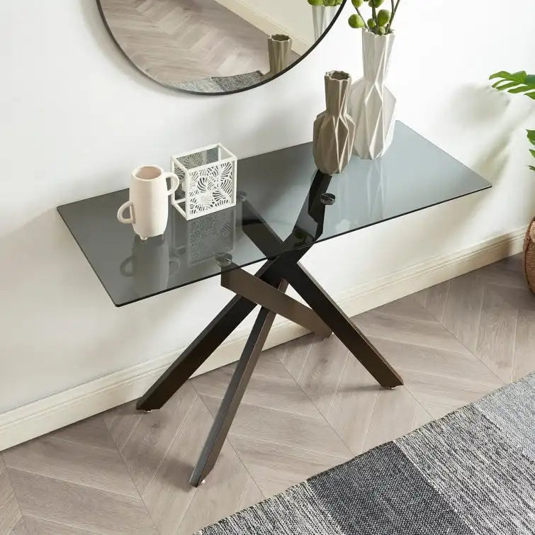 45.3 Glass Top Console Table